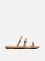 Load image into Gallery viewer, Flat Sandal Nude Straps
