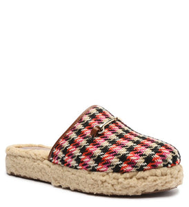 Colored Mule Plaid Fur