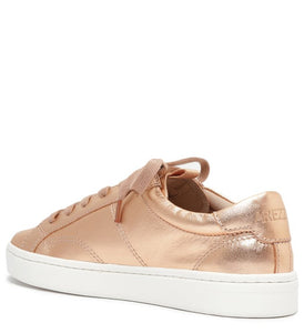 Rosé Metallic Laced Sneakers