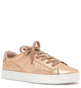 Rosé Metallic Laced Sneakers