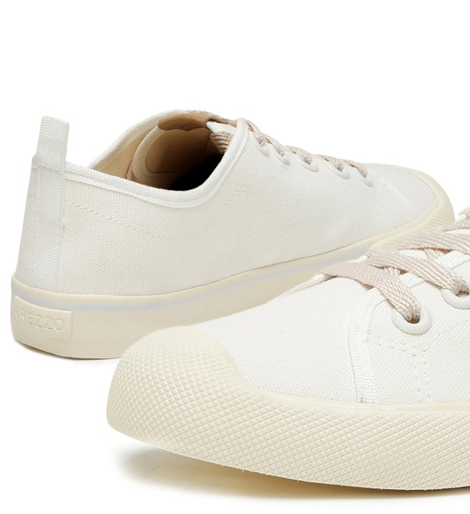 ZZ Play Shoes White and Off-white Canvas