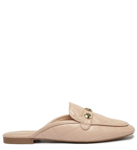 Beige Matelasse Mule