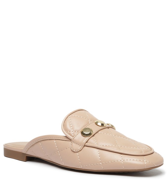 Beige Matelasse Mule