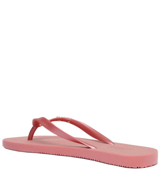 Pink Metallic Toe Slipper