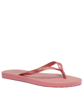 Pink Metallic Toe Slipper