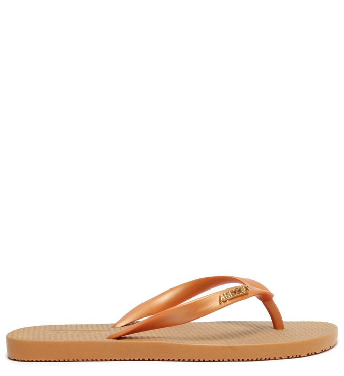 Brizza Orange Metallic Finger Slipper