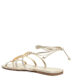 Load image into Gallery viewer, Flat Sandal Straps Mooring Pedraria Dourada
