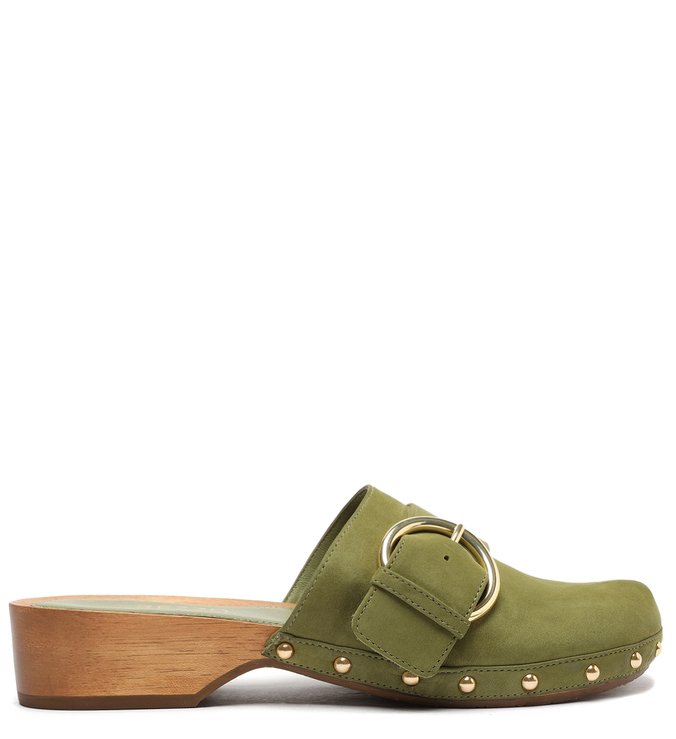 Green Nubuck Clog