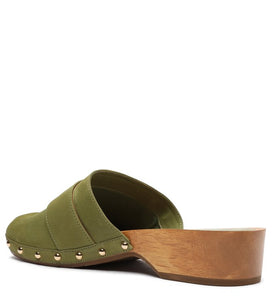 Green Nubuck Clog