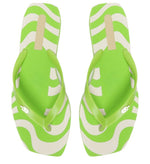 Load image into Gallery viewer, Square Printed Green Finger Slipper and Bag
