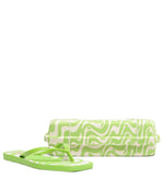 Load image into Gallery viewer, Square Printed Green Finger Slipper and Bag
