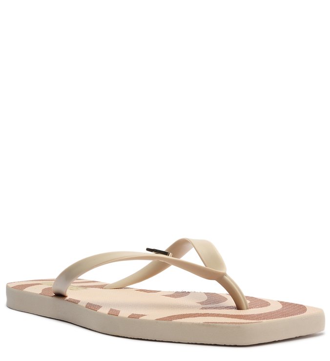 Square Printed Off-White Flip-flop and Brizza Bag