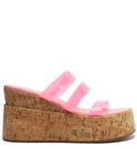 Load image into Gallery viewer, Carol Platform Pink Vinyl Sandal [PRE-SALE]
