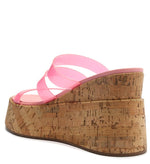 Load image into Gallery viewer, Carol Platform Pink Vinyl Sandal [PRE-SALE]
