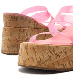 Load image into Gallery viewer, Carol Platform Pink Vinyl Sandal [PRE-SALE]
