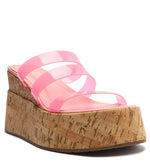 Load image into Gallery viewer, Carol Platform Pink Vinyl Sandal [PRE-SALE]
