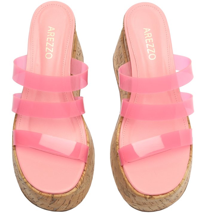 Carol Platform Pink Vinyl Sandal [PRE-SALE]