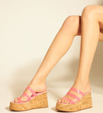 Load image into Gallery viewer, Carol Platform Pink Vinyl Sandal [PRE-SALE]
