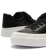 Load image into Gallery viewer, Black Flatform Leather Sneakers
