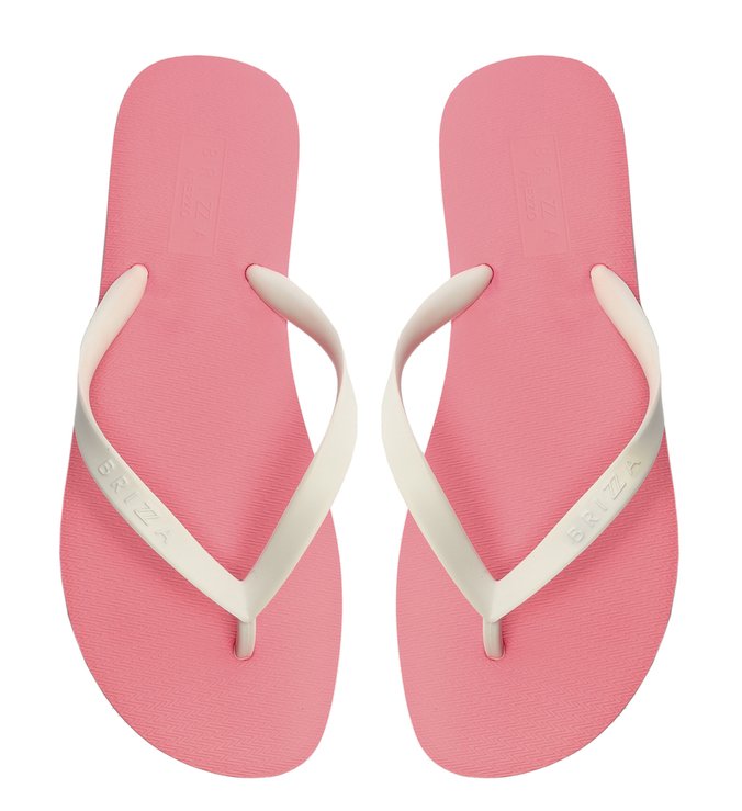 Neon Pink and White Brizza Platform Slipper