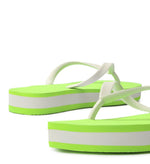 Load image into Gallery viewer, Green Neon and White Brizza Platform Slipper
