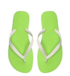 Green Neon and White Brizza Platform Slipper