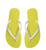 Load image into Gallery viewer, Neon Yellow and White Platform Slipper
