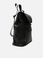 Load image into Gallery viewer, Black Leather Backpack Large Pockets
