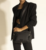 Load image into Gallery viewer, Medium Nylon Black Shoulder Bag
