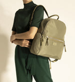 Load image into Gallery viewer, Large Green Nylon Backpack
