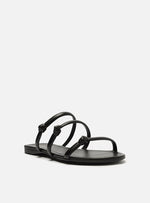 Load image into Gallery viewer, Knotted Black Flat Sandals
