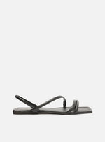 Load image into Gallery viewer, Flat Strap Black Flat Sandal
