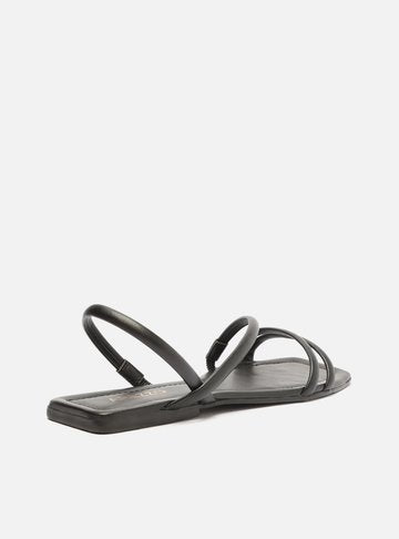 Flat Strap Black Flat Sandal