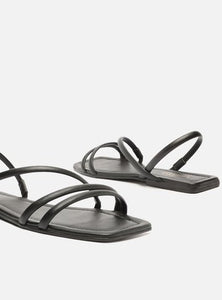 Flat Strap Black Flat Sandal