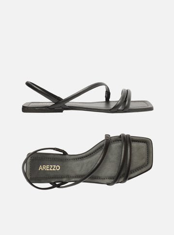 Flat Strap Black Flat Sandal