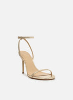 Load image into Gallery viewer, Golden Sandal Snake High Heel Thin Minimal
