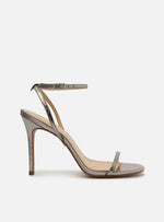 Load image into Gallery viewer, Minimal Silver Snake High Heel Sandal
