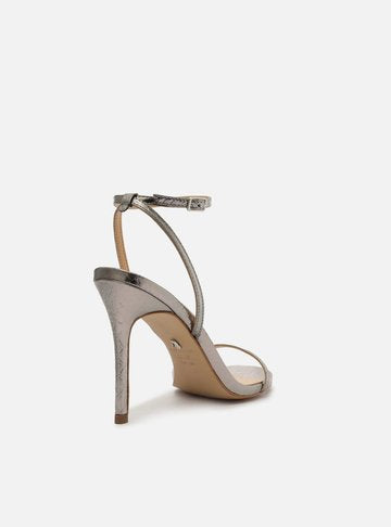 Minimal Silver Snake High Heel Sandal