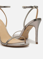 Load image into Gallery viewer, Minimal Silver Snake High Heel Sandal
