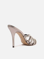 Load image into Gallery viewer, Silver Sandal Heel Thin Pedrarias
