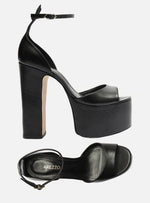 Load image into Gallery viewer, Black Leather Half Paw Sandal
