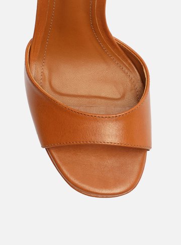 Brown Leather Half Paw Sandal