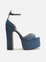 Load image into Gallery viewer, Blue Denim Half Paw Sandal
