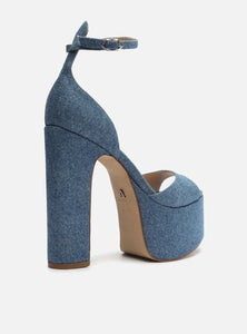 Blue Denim Half Paw Sandal