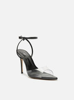 Load image into Gallery viewer, Black Sandal Varnish Thin Heel Strip
