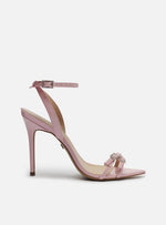 Load image into Gallery viewer, Pink Varnish Sandal Thin High Heel Buckles
